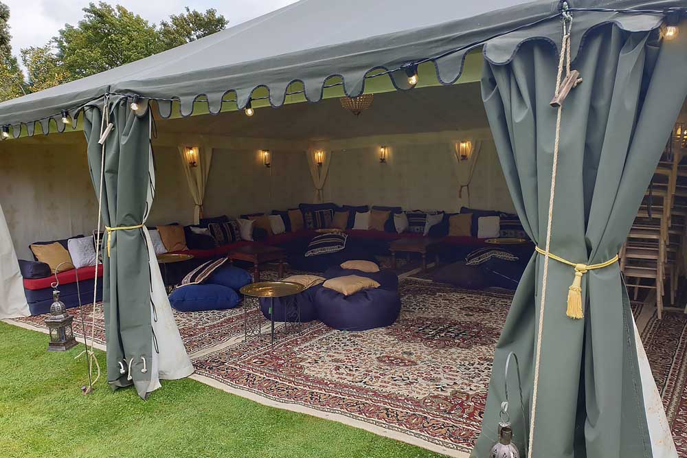 A 9x6 Bedouin Tent with Jasmine Lining.