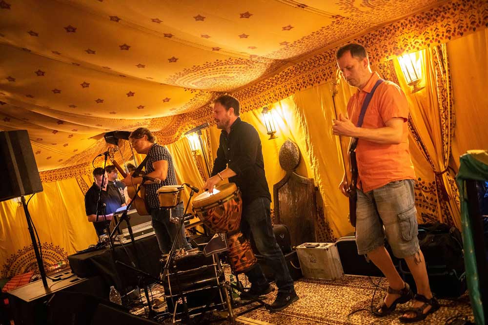 A Band in Arabian tent