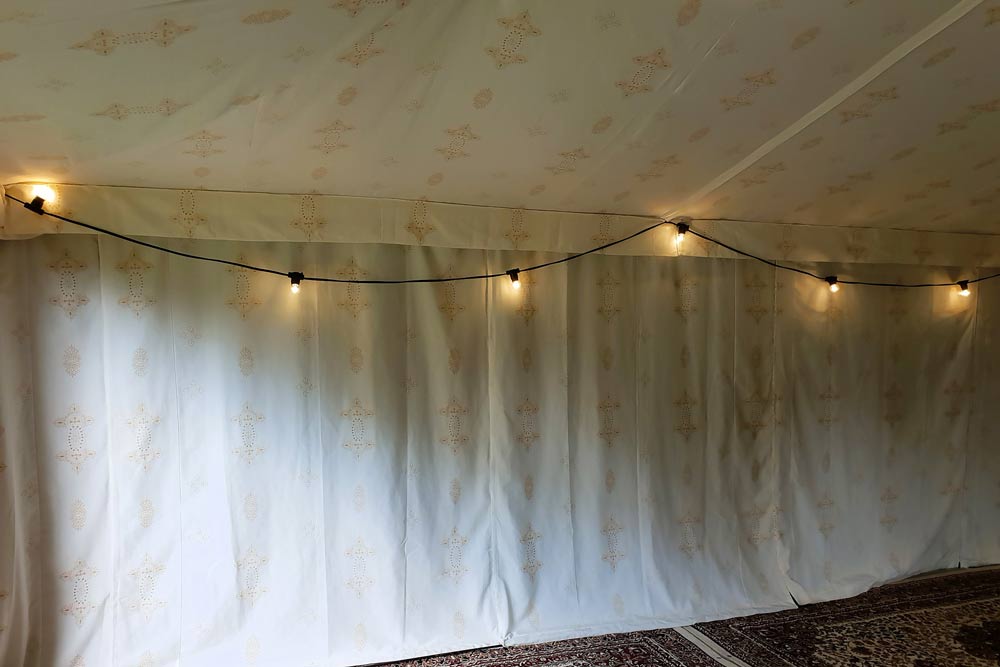 Jasmine Lining with Indoor Festoon Lighting