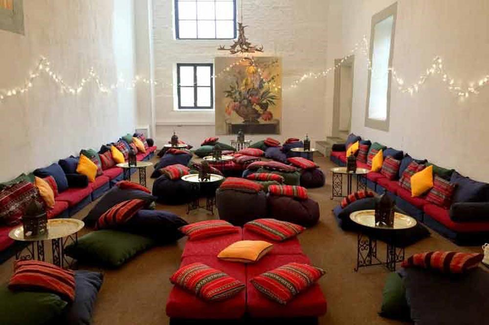 Ottoman Island - Low-Level Seating with Atmospheric Lighting