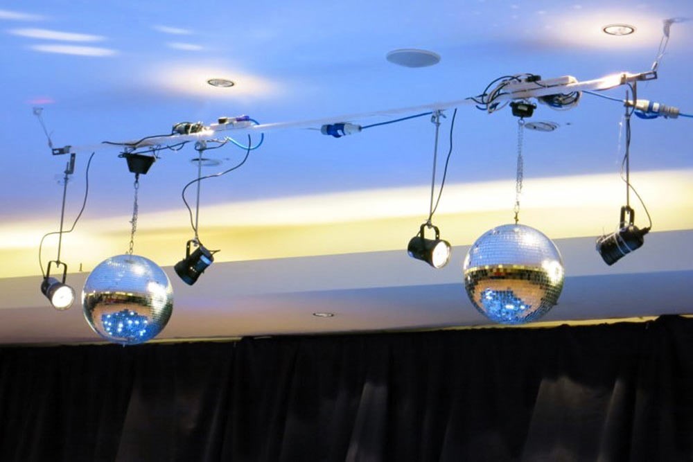 Mirror Ball and 40cm Spotlights - Creating Mesmerizing Patterns