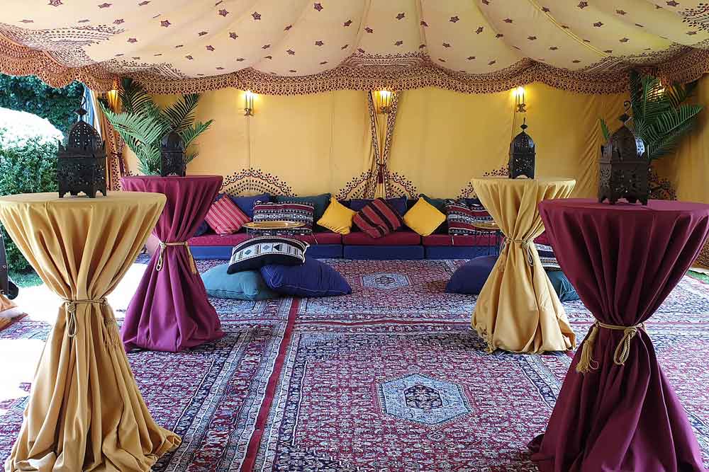 Poseur Tables with Tablecloth - Elegant Event Arrangement