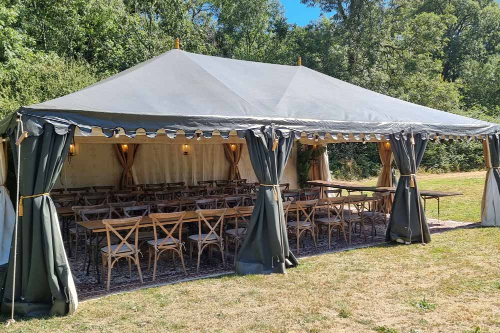 Rustic Marquee Lighting with Festoons